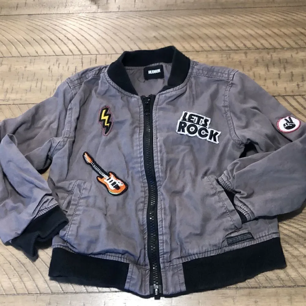 Let’s Rock Distressed Tour Jacket for your Little Rock 🪨 star ⭐️. Retro Patches